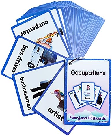 Lilias Occupations Flash Cards, Toddler Learning Toys, Preschool Learning Toys, Homeschool Supplies, Learning Supplies for Kindergarten, 4.3 X 3.14 Inch, 38 Cards in Set by Unknown