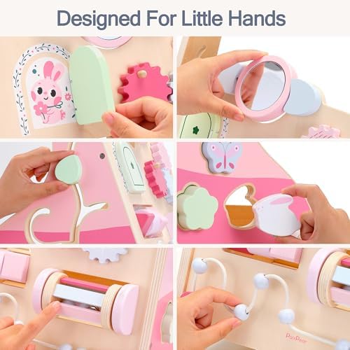 PairPear Wooden Baby Walker, Baby Push Walker Toys Activity Center - Image 4