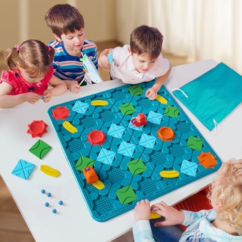 Kids Toys STEM Board Games - Large Size Logical Road Builder Educational Brain Teasers Puzzles Toys, Preschool Learning Montessori Big Board Maze Birthday Gifts Kids Boys Girls Age 4-8 Year Old - Image 4