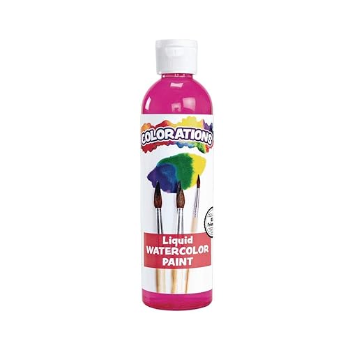 Colorations Liquid Watercolor Paint, 8 fl oz, Magenta, Non-Toxic, Painting, Kids, Craft, Hobby, Fun, Water Color, Posters, Cool effects, Versatile, Gift