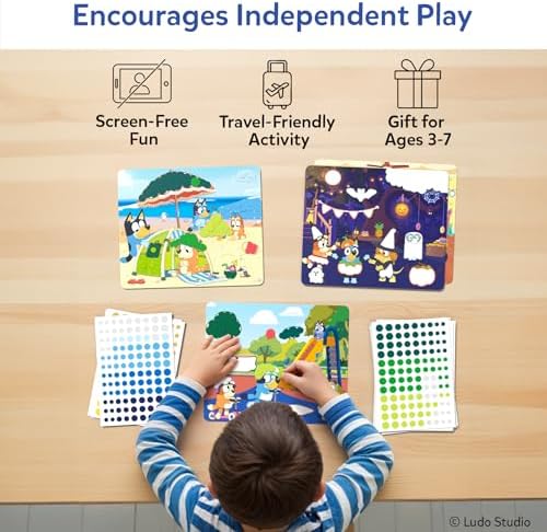 Skillmatics Dot It Bluey – Sticker Art, Travel Toy, Craft Kit for Kids - Image 5