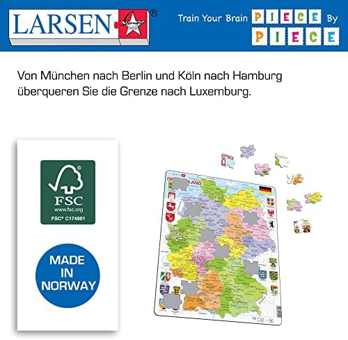 Larsen Puzzles Germany Political Puzzle (70 Pieces) - Image 5