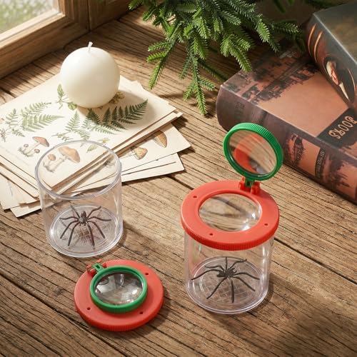 Insect Bug Viewer for Kids, 2 Pcs Portable Plastic Bug Catcher for Kids, Magnifying Insect Catcher Jar, Science Nature Exploration Tool for Kid, Teachers, Enthusiasts(Red) - Image 5