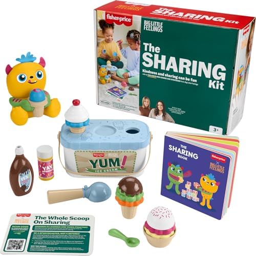 Fisher-Price Toddler Toys Big Little Feelings Sharing Kit, 18-Piece Set of Activities & Parenting Tips for Preschool Kids Ages 3 Years by Unknown