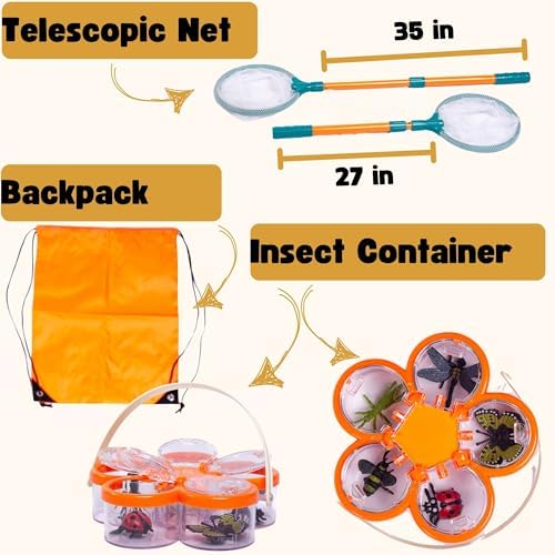 Bug Catcher for Kids – 63 PCS Bug Catching Kit, Kids Bug Catching Kit, Bug Catcher Kit, Insect Catcher for Kids, Insect Cage, Outdoor Toddler Toys for Backyard, Outdoor Toddler Toys - Image 4