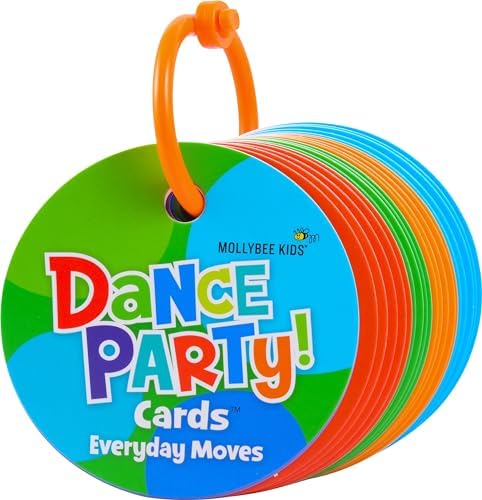 MOLLYBEE KIDS Preschool Dance Party Cards Everyday Moves, Gifts for Ages 3+, Toddler Travel Game and Activity by MollybeeKids