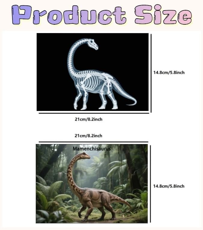 16 Animal X-Ray Set, Educational Science Kit for Kids to Explore Bone Structures for Lightstand Accessories, Light and Shadow Areas (Dinosaur Series) - Image 3