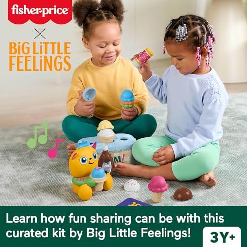 Fisher-Price Toddler Toys Big Little Feelings Sharing Kit, 18-Piece Set of Activities & Parenting Tips for Preschool Kids Ages 3 Years - Image 2