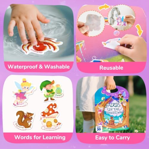 JoyCat Reusable Sticker Book Set for Kids, 3-Pack, Unicorn Fairy Mermaid - Image 5