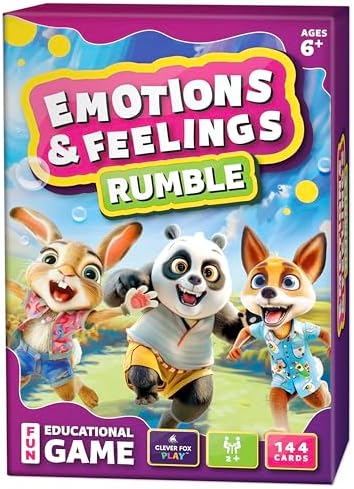 Emotions & Feelings Rumble Cards, SEL Therapy & Social Skills Game for Kids by CleverFoxPlay