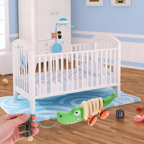 Toddler Wooden Pull Along Toy Car for Walking Practice - Image 7