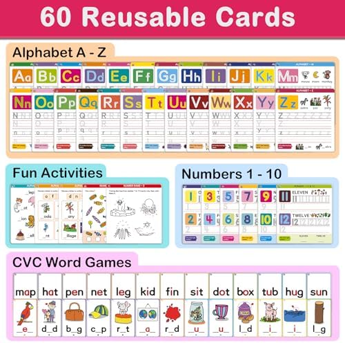 Reusable Handwriting Tracing Books, Preschool Learning Toys for Kids 3-6 - Image 2