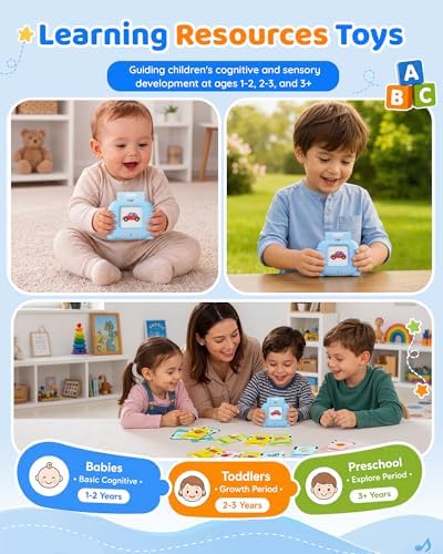 Aullsaty Talking Flash Cards for Toddlers 1-5 Years Old, Upgraded 536 Sight Words with 6 Songs Montessori Autism Sensory Toys, Educational Learning Speech Therapy Birthday Gifts for Boys Girls (Blue) - Image 6