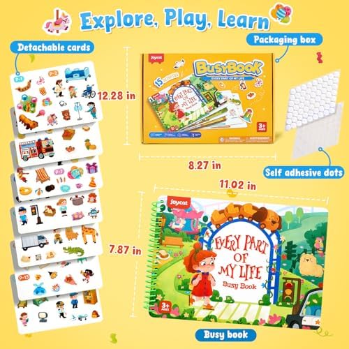JoyCat Daily Life Busy Book for Toddlers Ages 3-5, English - Image 5