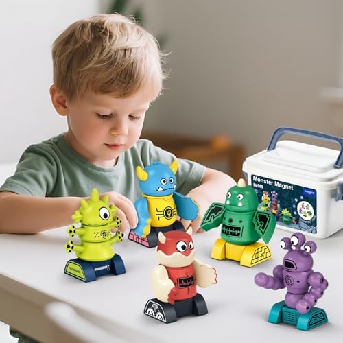 STEM Magnetic Robot Building, Toys for Kids 3 4 5 6 7 8, Transformable Stacking Bots with Storage Box, Creative Learning Christmas and Birthday Gifts for Boys Girls 3-5 4-8 - Image 5