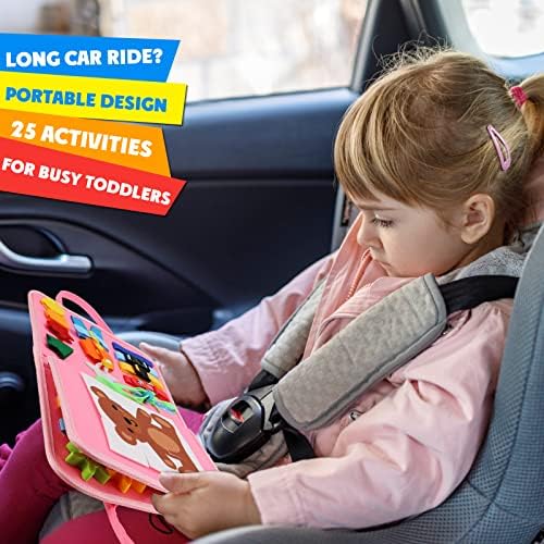 Guolely Busy Board Montessori Toy for 3-6 Year Old Toddlers - Educational Activity Developing Sensory Board for Basic Dress Fine Motor Skills - Travel Toys for Plane Car, Gift for Boys Girls - Image 5