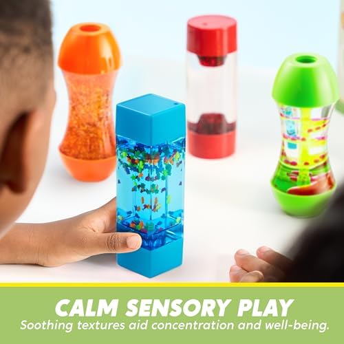 JOYIN 4-Pack Fidget Tubes for Kids, Sensory Tubes, Stress Relief Toy, Speech Therapy, Calming Toys for Children with Autism, Calm Down Corner Classroom Supplies, Back to School Gifts for Students - Image 3