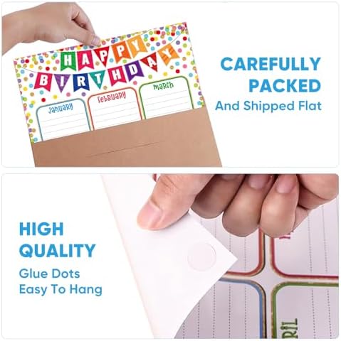 FaCraft Reusable Classroom Birthday Chart Poster - 11.2" x 16.5" Laminated - Image 6