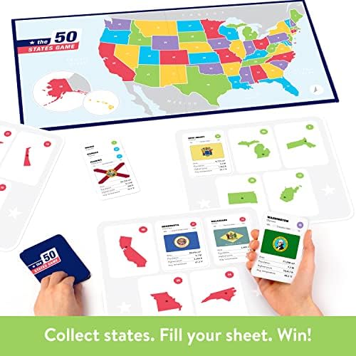 The 50 States Game - US Geography Board Game - Educational Game for Kids & Adults - Fun Learning for Teenage Boys & Girls - Image 2