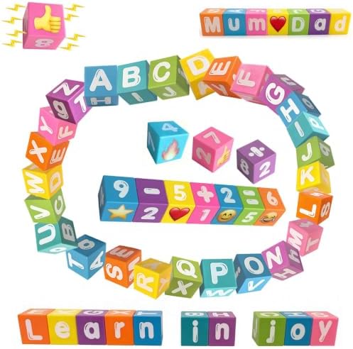 Magnetic Letter & Number Blocks ABC Toys Alphablocks Build Any Word by amdohai