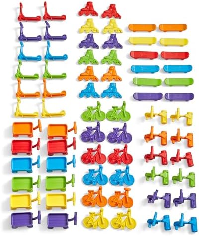 hand2mind Neighborhood Wheels Counters, Counters for Kids Math, Counting Toys, Color Sorting Toys, Transportation Toys, Math Manipulatives Kindergarten, Montessori Math Materials, Easter Egg Fillers - Image 5