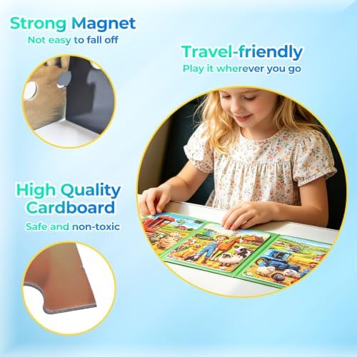 Nattork Magnetic Puzzle for Toddlers Boys Girls 3-5 4-8 5-6 Kids Puzzles - Image 5