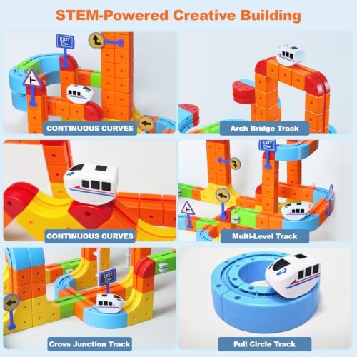 146PCS Electric Train Set for Kids, 3D Flexible Race Track STEM Toy - Image 4