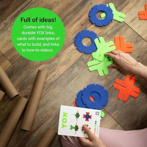 YOX Megabuilder, Creative Educational Building & Construction STEM Toy Set for Kids, Learning Toys for Children Ages 4-10, Boys & Girls Fun Gift, Classroom Supplies, 152 Parts, Storage Bin Included - Image 6