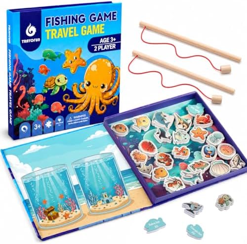 TRAVOFUN Magnetic Fishing Game | Travel Toys for Toddlers 3-5 by TRAVOFUN