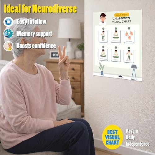 Educational Chart for Kids Step by Step Laminated 9x12 Inch for Children Self Care Visual Chart Ideal for Special Needs and Autism (Calm Down Routine Chart) - Image 6