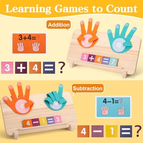 2 in 1 Montessori Toys for 2+ year old,Math Games for Kids 5-7,Math Manipulatives Preschool Learning Activities Kindergarten Classroom Must Haves Number Blocks Educational Toys for Toddlers 3 4 5 6 7 - Image 2