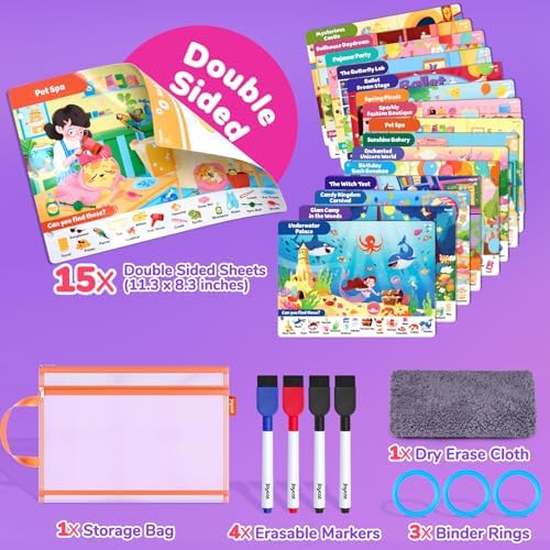 JoyCat Seek & Find Game Book, Educational Toys for Girls Ages 3-6 - Image 6