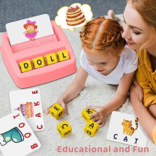 HahaGift Educational Toys for 2-5 Year Old Girl Gifts, Matching Letter Learning Games Activities, Christmas Birthday Gift for Toddler Kids Age 2 3 4 5 Year Olds Girls - Image 2