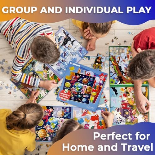 Magnetic Puzzles for Toddlers 3-5 - 2x48 Pieces Travel Games for Kids 2-4 - Image 4