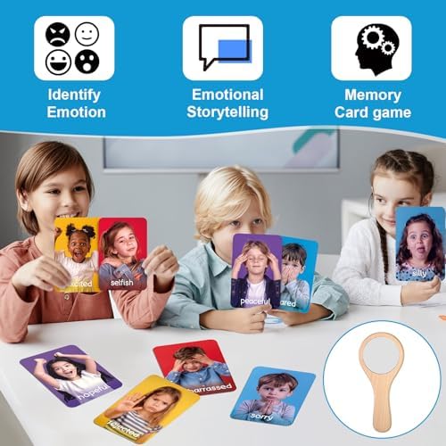 41 Pcs Emotions Flash Cards for Toddlers Feelings Therapy Materials - Image 5