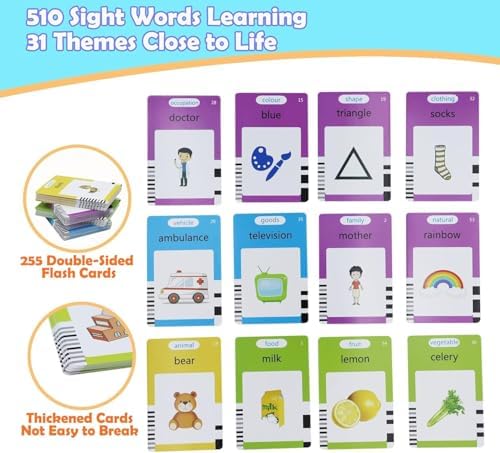 Spanish & English 510 Words Alphabet Bilingual Talking Flash Cards for Kids - Image 2