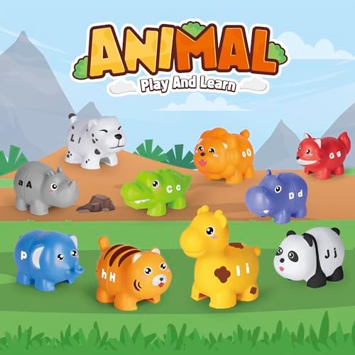 Animal Alphabet Learning Toys for Toddlers Kids 3-5, 10 Unique Animals - Image 2