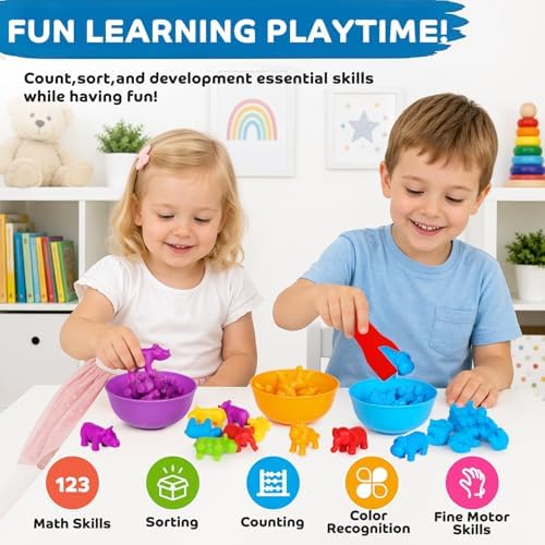 Counting Animals Montessori Toys, Color Sorting Learning Toys for Kids 3-5 - Image 2