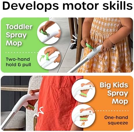 Quiggly Toddler Toy Spray Mop - Montessori Real Water Sprayer for Kids 3-5 - Image 4