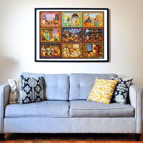 Think2Master Holiday Collage 500 Pieces Very Large Pieces Jigsaw Puzzle: 13+, Teens, Adults & Seniors. A Year of Celebration an Excellent Present for Birthdays, Christmas. Size: 26.8” X 18.9” - Image 4