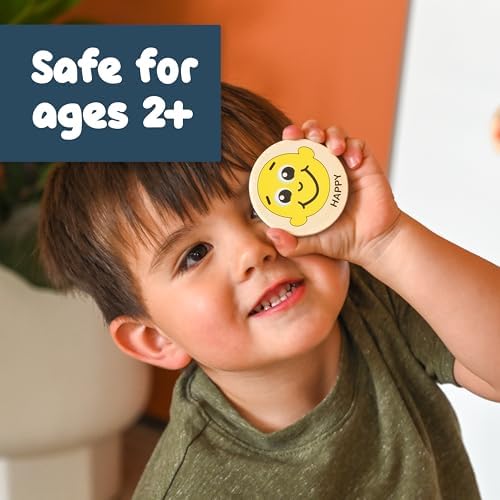 Spark & Wow Wooden Magnets, Emotions, Magnets for Kids Ages 2+ - Image 2