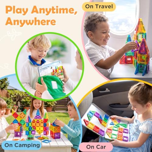 URMYWO Magnetic Building Tiles, Magnetic 3D Blocks Construction Playboards - Image 6