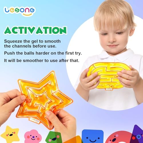 Sensory Toys Fidget Autism Toy for Kids: 8 Pack Gel-Filled Maze Squeeze Sensory Toys for Children - Calming Fidget Toys for Classroom - Image 2