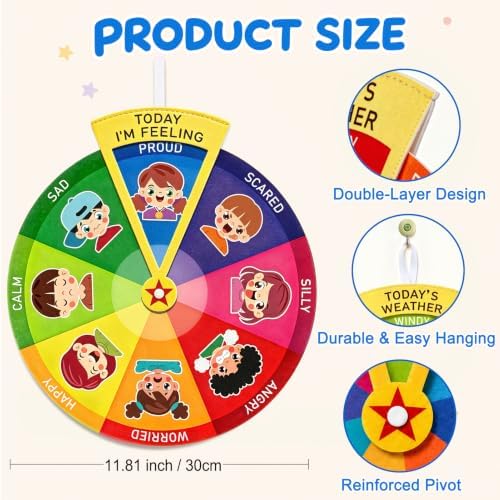 Feelings Emotion Wheel for Kids Feeling Emotions Chart for Toddlers - Image 4