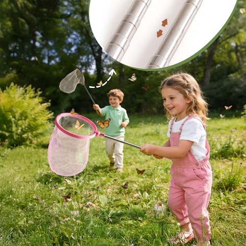 ROBOTIME Twin Color Catcher Kit for Kids: 2-Person Outdoor Explorer Set with Green & Pink Gear | Complete Hunting Kit for Siblings & Friends Ages 3+ - Image 5