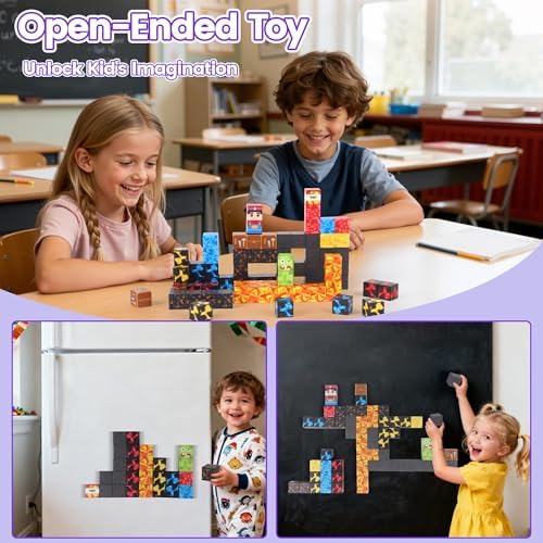 SYSKENI 35PCS Mini Magnetic Blocks Travel Set for Kids Ages 3-5 4-8 - Image 3
