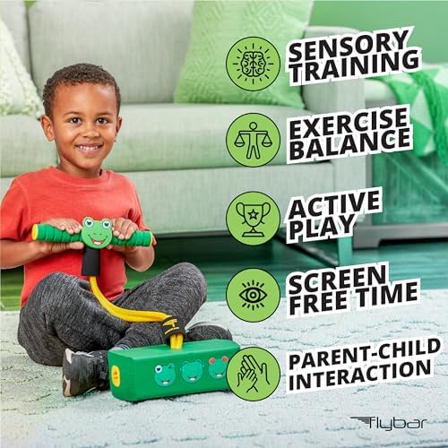 Flybar My First Foam Pogo Jumper for Kids Fun and Safe Pogo Stick for Toddlers, Durable Foam and Bungee Jumper for Ages 3 and up, Supports up to 250lbs (Frog) - Image 3