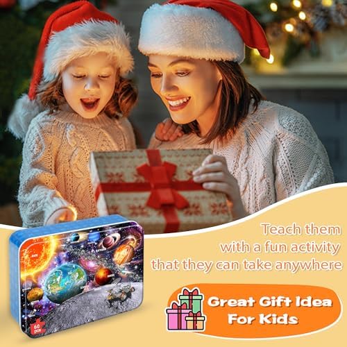 Puzzles for Kids Ages 4-6, 60 Piece Puzzles for Kids Ages 3-5 in Metal Box - Image 6
