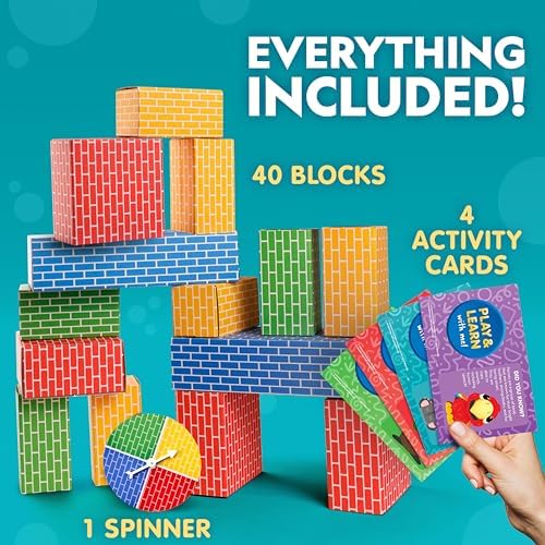 National Geographic Kids Jumbo Cardboard Building Blocks 40-Piece Set - Image 6