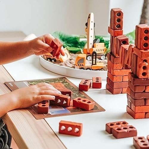 Guidecraft Little Bricks - 60 pc. Set: Builders Set for Construction and Stacking, Kids Educational Learning Toy - Image 3